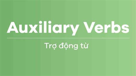 Trợ động từ (Auxiliary Verbs) là gì ?- Phân loại và bài tập | Ngữ pháp ...