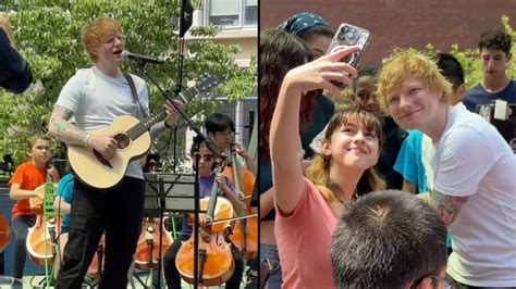 Ed Sheeran surprises unsuspecting fans by gatecrashing youth concert