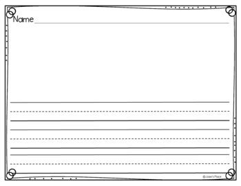 Kindergarten Writing Paper Landscape Style by Josie's Place | TpT
