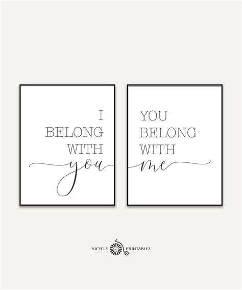 I Belong With You You Belong With Me Love Quote Printable | Etsy