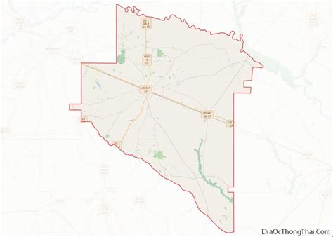 Map of Appling County, Georgia