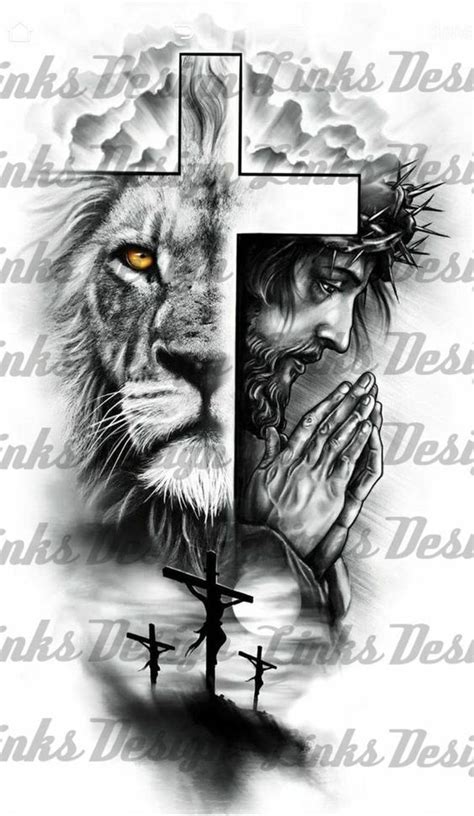 Lion and Jesus waterslide tattoo for waterslides on tumblers in 2021 ...