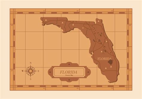 Florida Map Illustration 157242 Vector Art at Vecteezy