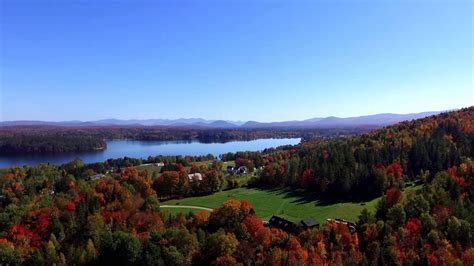 Island Pond Vermont fall foliage 2016 SPECTACULAR AERIAL VIEW ! - YouTube