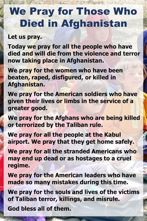 We Pray for Those Who Died in Afghanistan – My Incredible Website