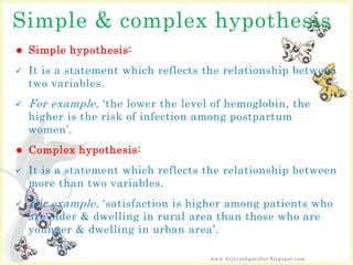 Research hypothesis | PPT