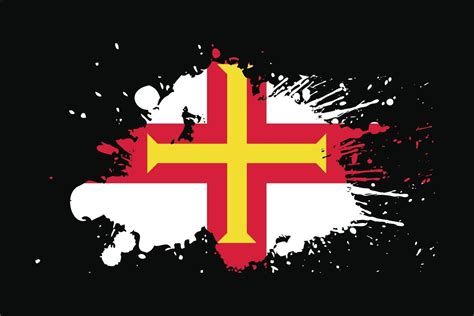 Guernsey Flag With Grunge Effect Design 3361415 Vector Art at Vecteezy