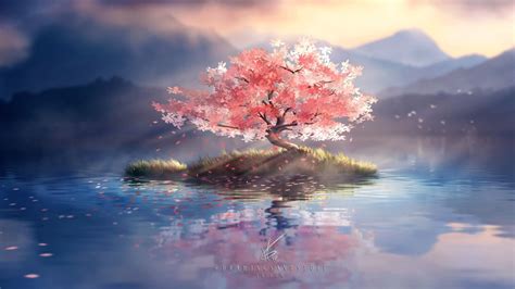 Aesthetic Sakura Tree Background Anime Sakura Tree Anime Wallpapers ...