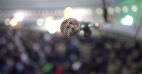 Microphone on Stage, Stock Video - Envato Elements