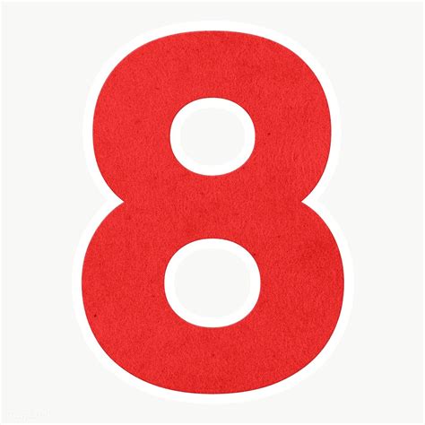 Red number eight sticker design element | free image by rawpixel.com / sasi Good Memories Quotes ...