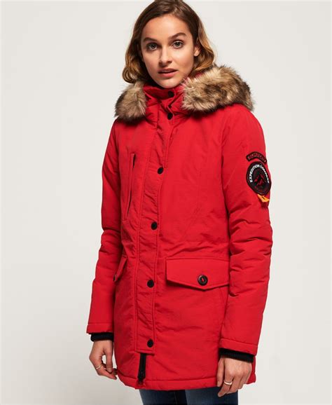 Women's Ashley Everest Jacket in Red | Superdry CA-EN