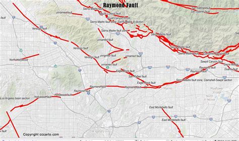 Los Angeles Earthquake Fault Map