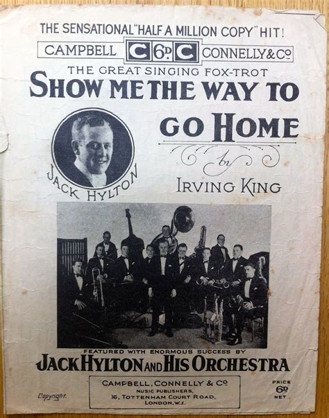 Show Me The Way To Go Home | Old sheet music, Vintage sheet music, Show me the way