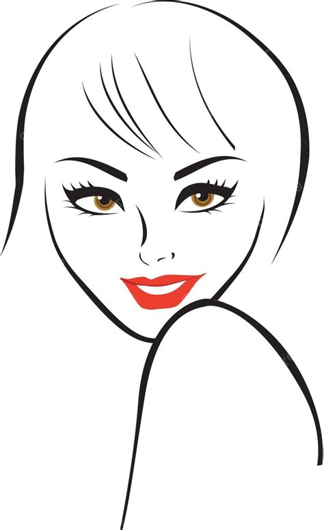 Abstract Lady In Red Lipstick Glam Lipstick Lady Vector, Glam, Lipstick, Lady PNG and Vector ...
