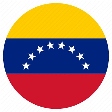 Circular, flag, venezuela, world icon