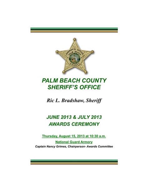 JUNE 2013 - Palm Beach County Sheriff's Office