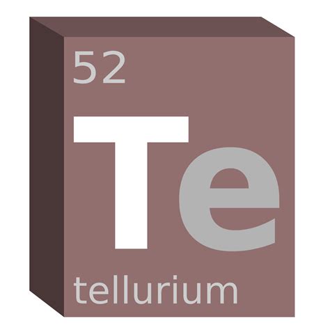 Clipart - Tellurium (Te) Block- Chemistry