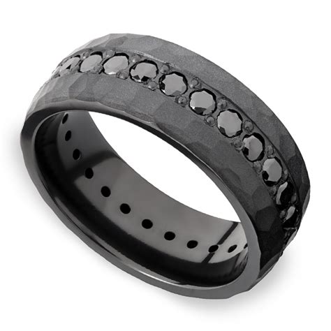 Juggernaut - Black Diamond Mens Wedding Band (8mm)