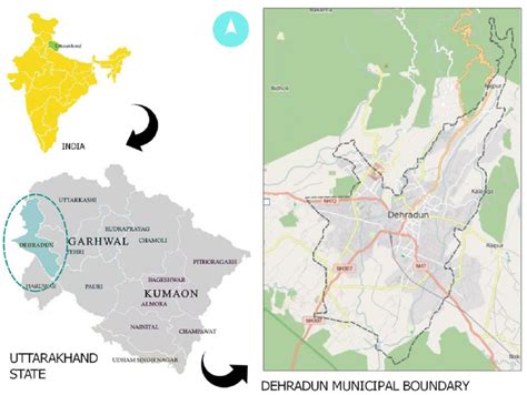 Location map of Dehradun city. Source. Habeeb (2016). | Download ...