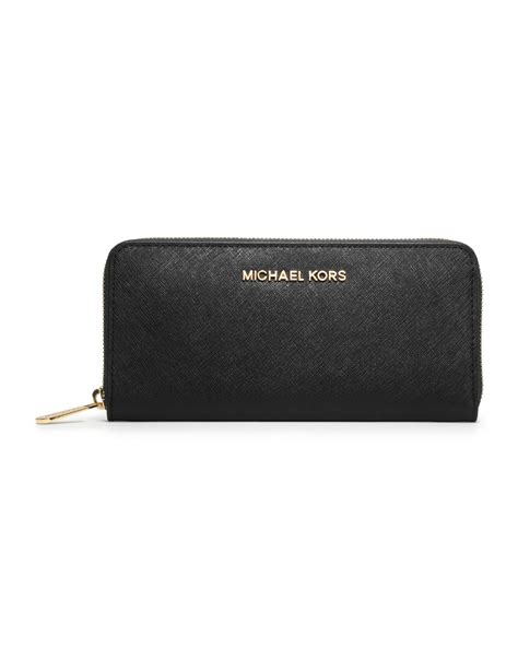 Michael michael kors Jet Set Continental Saffiano-Leather Wallet in ...