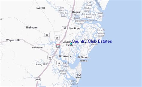 Country Club Estates Tide Station Location Guide