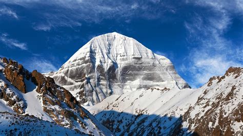 Ultra Hd Mount Kailash Hd Wallpaper For Desktop Mount kailash mountains snow mountain blue sky ...