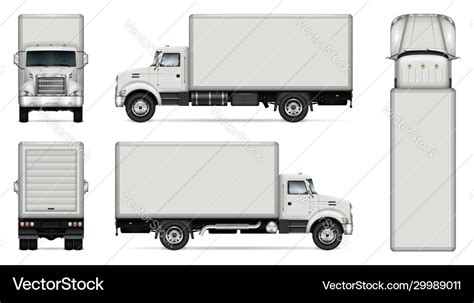 Box truck mockup Royalty Free Vector Image - VectorStock