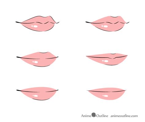 Anime Girl Lips Sketch | Lipstutorial.org