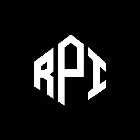 RPI letter logo design with polygon shape. RPI polygon and cube shape ...