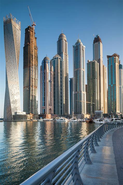 Uae, Dubai Marina High-rise Buildings Photograph by Walter Bibikow - Fine Art America