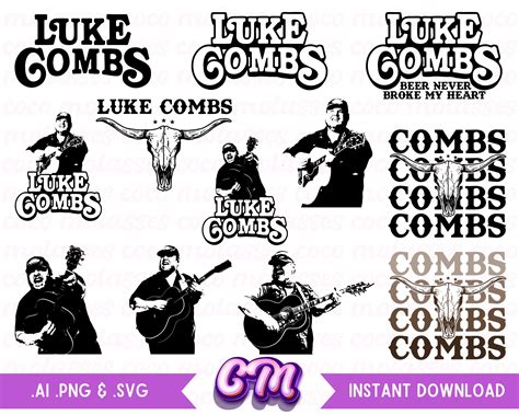 Luke Combs Country Music SVG Bundle Instant Download SVG PNG - Etsy ...