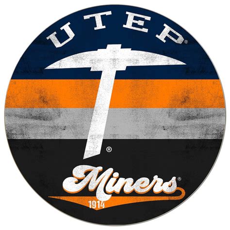 UTEP Miners 20'' x 20'' Retro Logo Circle Sign