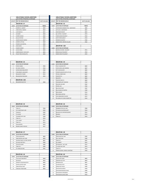 Bus Pickup Route 2023 24 | PDF