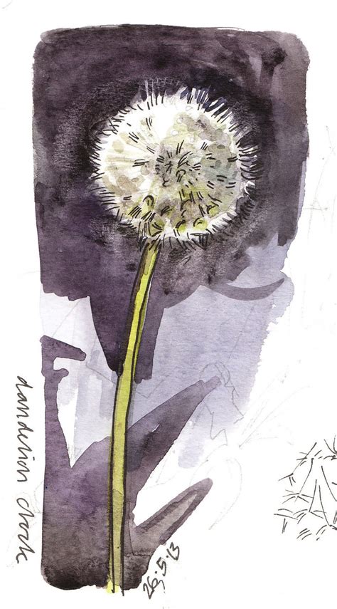 lineandwash: dandelion clock