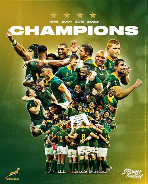 The Springboks claim the Webb Ellis Cup for a record-breaking fourth ...