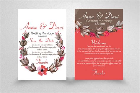 Wedding Double sided Invitation Cards (60573) | Card Making | Design ...