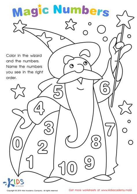 Magic Numbers Worksheet: Printable PDF for Kids