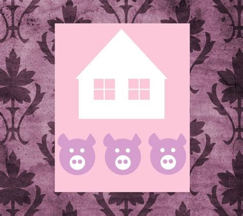 Nursery Prints Three Little Pigs by Silhouette Art Prints on Etsy, $8. ...