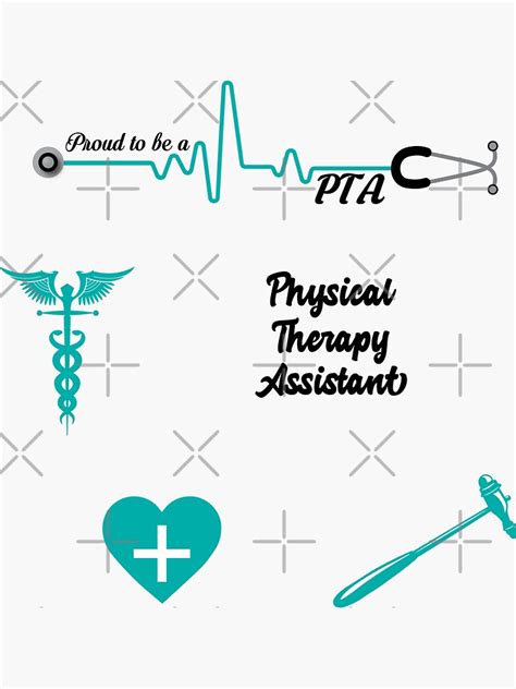 "Physical therapy assistant or pta sticker pack" Sticker for Sale by ...