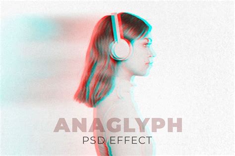 Anaglyph PSD effect photoshop add-on | Premium PSD Add-on - rawpixel