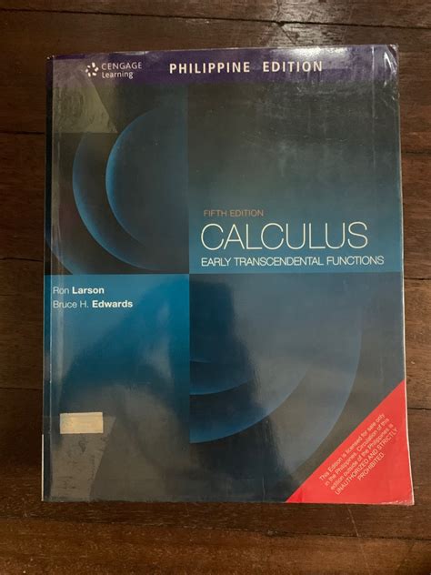 Calculus Book by Larson (SHS STEM / Engineering), Hobbies & Toys, Books ...