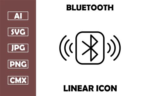 Bluetooth Vector Line Icon Design Graphic by Pexelpy · Creative Fabrica