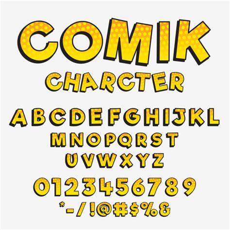 Creative Comic Style Letter Characters Font With Numbered, Font, 3d, Alphabet PNG and Vector ...