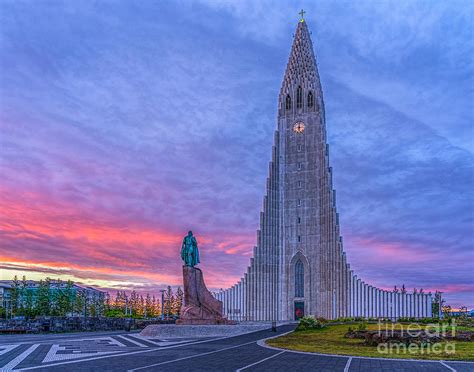 Reykjavik Cathedral At Sunrise Photograph by Izet Kapetanovic