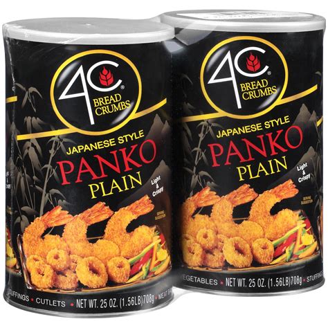 4C® Plain Panko Japanese Style Bread Crumbs 2-25 oz. Canisters ...