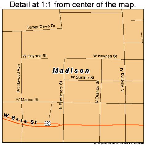 Madison Florida Street Map 1242425