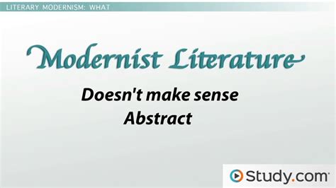 Modernism in Literature | Definition, Characteristics & Examples - Lesson | Study.com