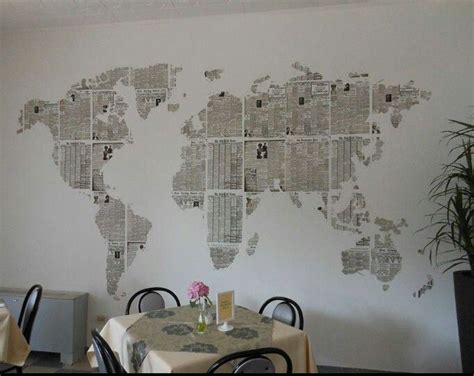 Newspaper Map. Love it. Newspaper Wall, Newspaper Crafts, House ...