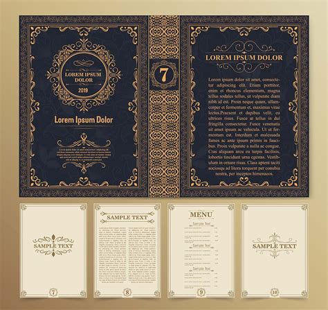 Vintage book layout 664845 Vector Art at Vecteezy