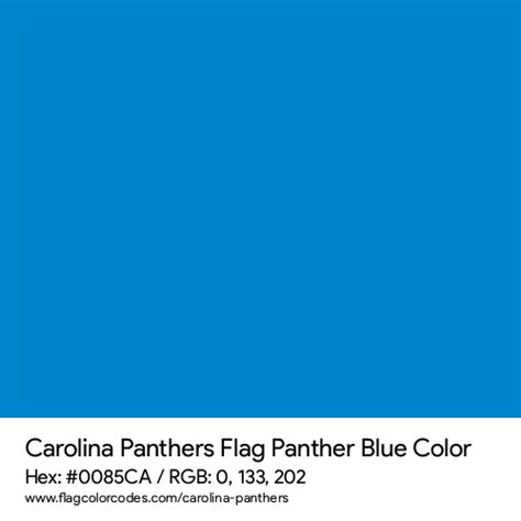 Carolina Panthers flag color codes